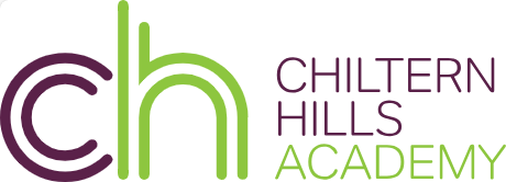 Logo for Chiltern Hills Academy featuring stylised lowercase 'c' in purple and 'h' in green, followed by the text 'CHILTERN HILLS ACADEMY' with 'CHILTERN HILLS' in purple and 'ACADEMY' in green.